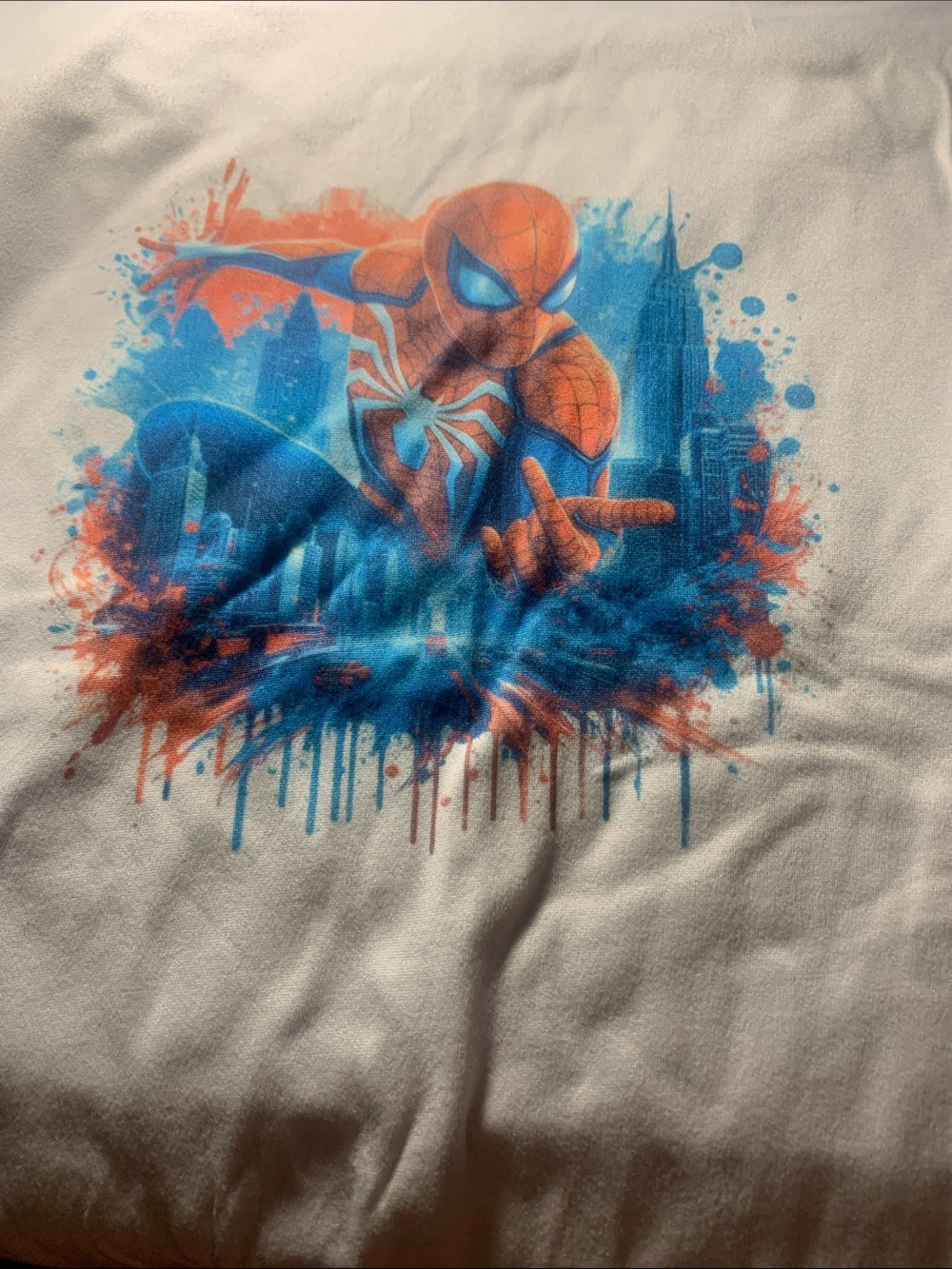 CHASE White Tee with Vibrant Stitch sassy SpiderMan and pickle size kidsmed - Picture 3 of 4